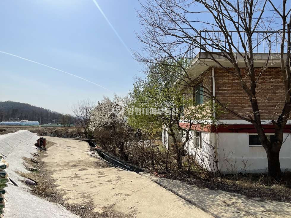 주택 뒷편과 텃밭